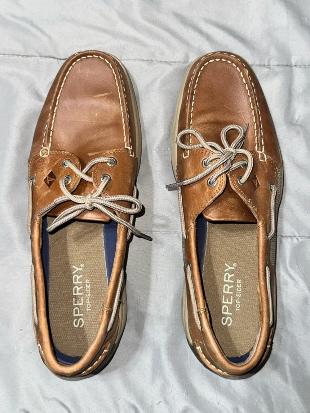 Sperry Top-Sider Surveyor Two Eyed Leather Boat Shoes Men's Sz 12 Classic Preppy